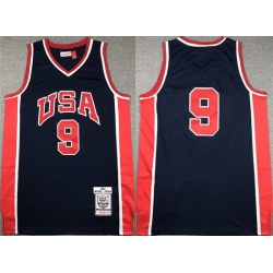 Men USA Basketball 9 Vince Carter Navy Stitched Jersey