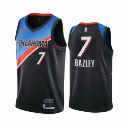 Men Nike Oklahoma City Thunder 7 Darius Bazley Black NBA Swingman 2020 21 City Edition Jersey