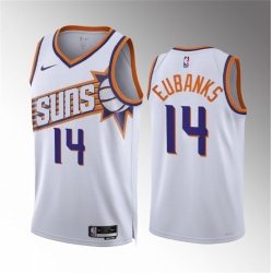 Men Phoenix Suns 14 Drew Eubanks White Association Edition Stitched Basketball Jersey