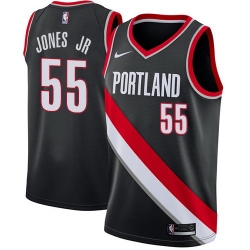 Men Nike Portland Blazers 55 Derrick Jones Jr Black NBA Swingman Icon Edition Jersey