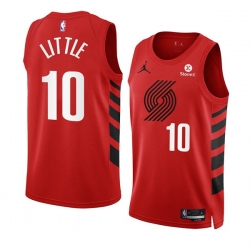 Men Portland Trail Blazers 10 Nassir Little 2022 23 Red Statement Edition Swingman Stitched Basketball Jersey