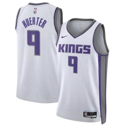 Men Nike Sacramento Kings Kevin Huerter #9 White Swingman Stitched NBA Jersey