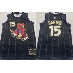 Men Toronto Raptors 15 Vince Carter Black Stitched Basketball Jersey