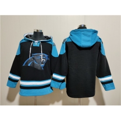 Men Carolina Panthers Blank Black Ageless Must Have Lace Up Pullover Hoodie