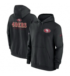 Men San Francisco 49ers Black Sideline Club Fleece Pullover Hoodie