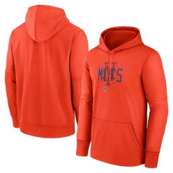 Men New York Mets Orange Pregame Performance Pullover Hoodie