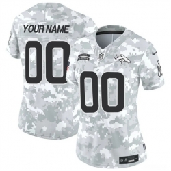 Women Denver Broncos Active Player Custom 2024 F U S E Arctic Camo Salute To Service Limited Stitched Jersey