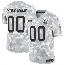 Men Green Bay Packers Active Player Custom 2024 F U S E Arctic Camo Salute To Service Limited Stitched Football Jersey