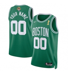 Men Boston Celtics Active Player Custom Kelly Green 2024 Finals Champions Icon Edition Stitched Basketball Jersey