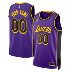 Men Women Youth Toddler LOS ANGELES LAKERS Custom Nike NBA Stitched Jersey Purple