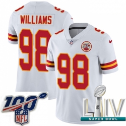 2020 Super Bowl LIV Youth Nike Kansas City Chiefs #98 Xavier Williams White Vapor Untouchable Limited Player NFL Jersey