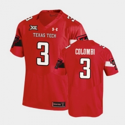 Men Texas Tech Red Raiders Henry Colombi Replica Red Football Team Jersey