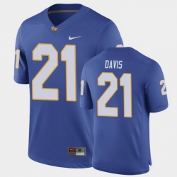 Men Pitt Panthers A.J. Davis Game Royal Football Jersey