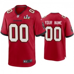 Men Custom Buccaneers Red Super Bowl Lv Game Jersey