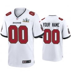 Men Custom Buccaneers White Super Bowl Lv Game Jersey