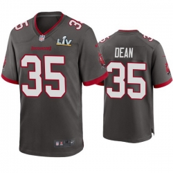 Men Jamel Dean Buccaneers Pewter Super Bowl Lv Game Jersey