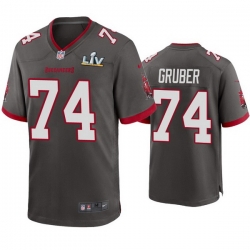 Men Paul Gruber Buccaneers Pewter Super Bowl Lv Game Jersey