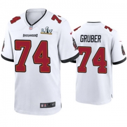 Men Paul Gruber Buccaneers White Super Bowl Lv Game Jersey