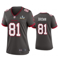 Women Antonio Brown Buccaneers Pewter Super Bowl Lv Game Jersey