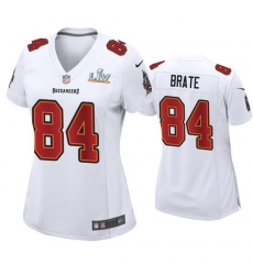 Women Cameron Brate Buccaneers White Super Bowl Lv Game Fashion Jersey