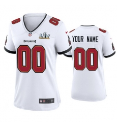 Women Custom Buccaneers White Super Bowl Lv Game Jersey