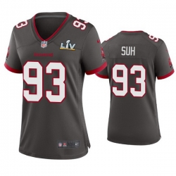 Women Ndamukong Suh Buccaneers Pewter Super Bowl Lv Game Jersey