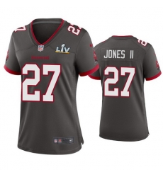 Women Ronald Jones Ii Buccaneers Pewter Super Bowl Lv Game Jersey