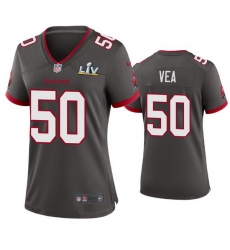 Women Vita Vea Buccaneers Pewter Super Bowl Lv Game Jersey