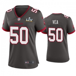 Women Vita Vea Buccaneers Pewter Super Bowl Lv Game Jersey