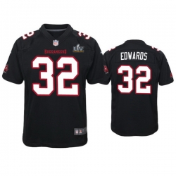 Youth Mike Edwards Buccaneers Black Super Bowl Lv Game Fashion Jersey