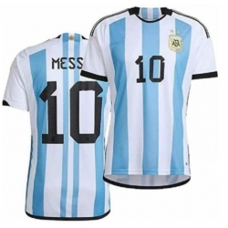 Youth Argentina #10 Lion Messi white Blue 2024 Soccer Jersey