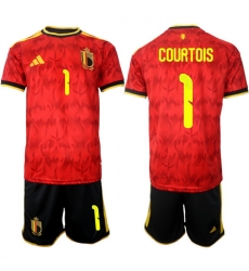 Belgium 2026 FIFA World Cup Soccer Jersey Red #1 COURTOIS
