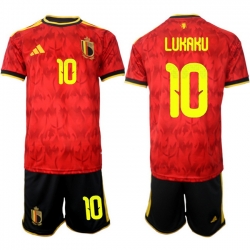 Belgium 2026 FIFA World Cup Soccer Jersey Red #10 LUKAKU