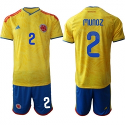 Colombia 2026 FIFA World Cup Soccer Jersey Yellow #2 MUNOZ