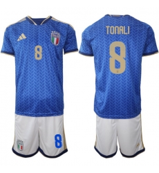 Italy 2026 FIFA World Cup Soccer Jersey Blue #8 TONALI