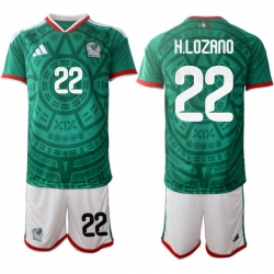 Mexicoa 2026 FIFA World Cup Soccer Jersey Green #22 H.LOZANO