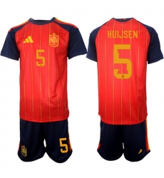 Spain 2026 FIFA World Cup Soccer Jersey Red #5 HUIJSEN