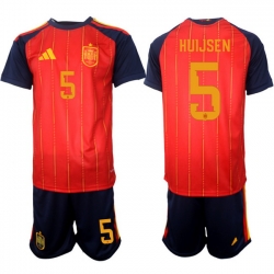 Spain 2026 FIFA World Cup Soccer Jersey Red #5 HUIJSEN