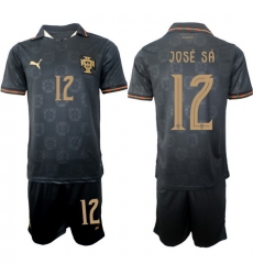 Portugal 2026 FIFA World Cup Soccer Jersey Black #12 JOSE SA