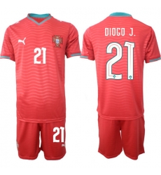 Portugal 2026 FIFA World Cup Soccer Jersey Red #21 DIOGO J.