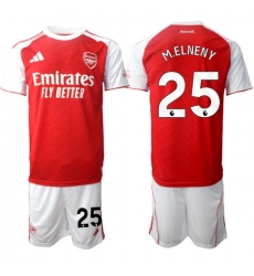 Men Arsenal 2026 Soccer Jerseys Red White #25 MELENEY