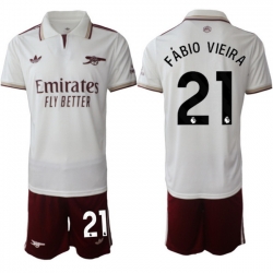 Men Arsenal 2026 Soccer Jerseys White #21 FABIO VIEIRA