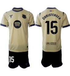 Men FC Barcelona 2026 Soccer Jerseys Beige #15 CHRISTENSEN Men FC Barcelona 2026 Soccer Jerseys Beige #15 CHRISTENSEN
