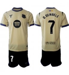Men FC Barcelona 2026 Soccer Jerseys Beige #7 O.DEMBELE Men FC Barcelona 2026 Soccer Jerseys Beige #7 O.DEMBELE