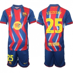 Men FC Barcelona 2026 Soccer Jerseys RedBlue #25 SZCZESNY (2)