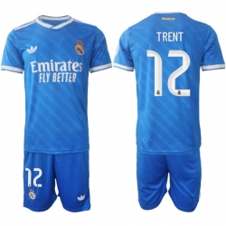Men Real Madrid 2026 Soccer Jerseys Blue #12 TRENT