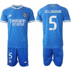 Men Real Madrid 2026 Soccer Jerseys Blue #5 BELLINGHAM
