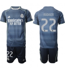 Men Real Madrid 2026 Soccer Jerseys DarkBlue #22 RUDIGER Men Real Madrid 2026 Soccer Jerseys DarkBlue #22 RUDIGER