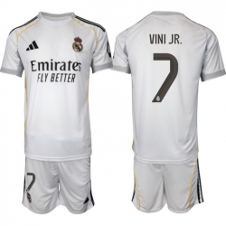 Men Real Madrid 2026 Soccer Jerseys White #7 VINI JR.