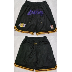 Men Los Angeles Lakers Black Shorts